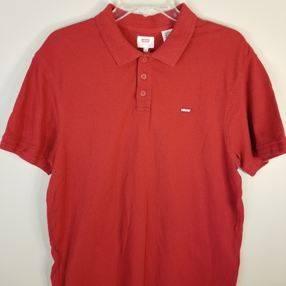 Levi's Red Polo Shirt XL - Picture 4 of 16
